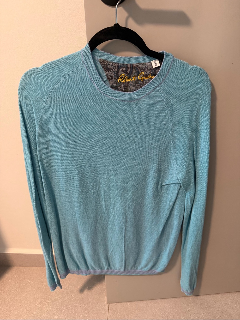 Robert Graham Men’s Light Blue Crewneck Sweater Size M